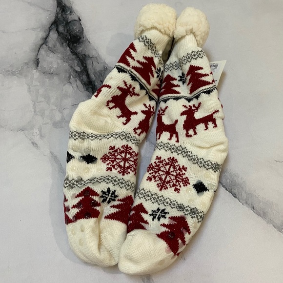 Cozy Holiday Sherpa Lined Socks - Picture 3 of 6